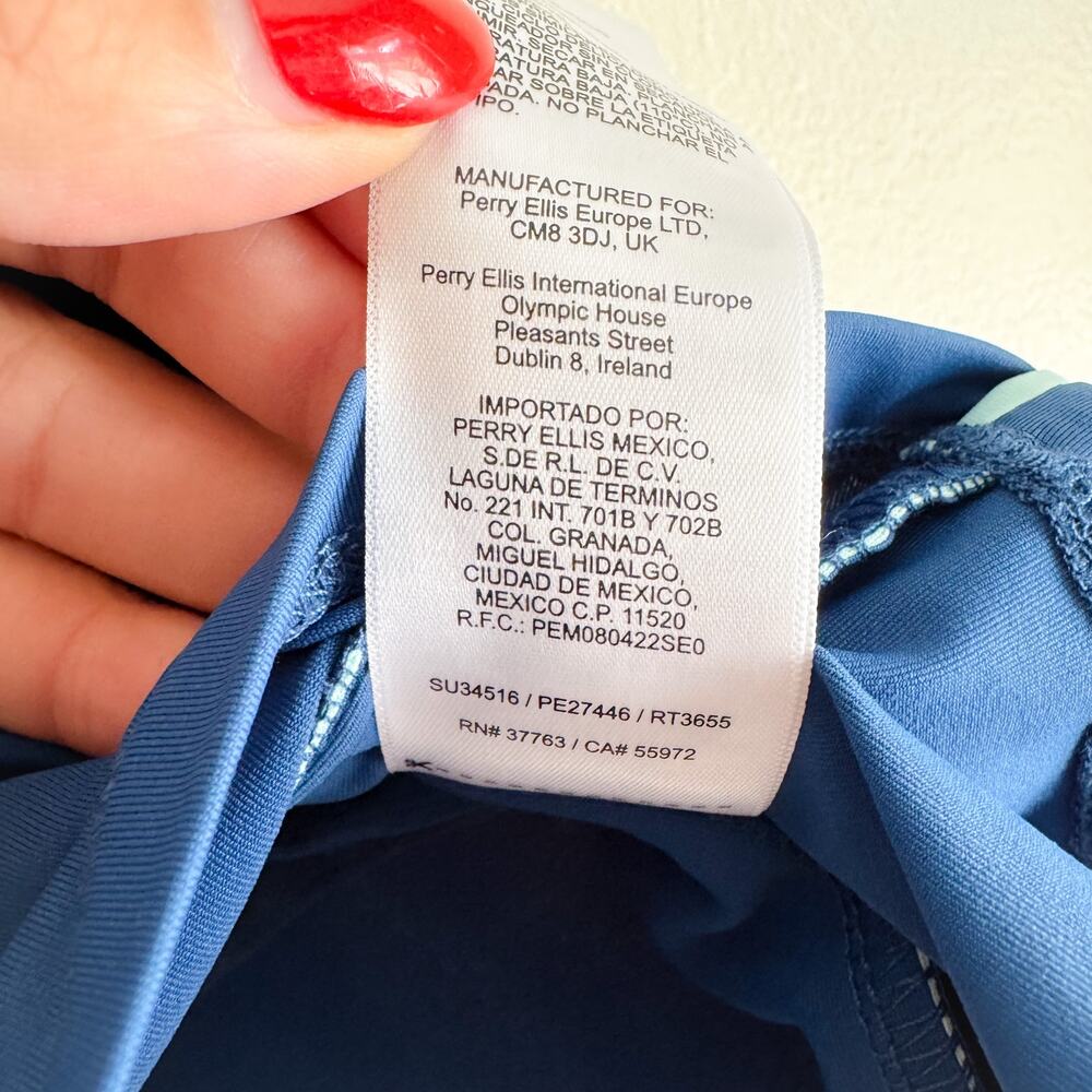 Penguin Blue on Blue Piped Pleated Lined Skort XL Golf Tennis Country Club - Picture 6 of 10